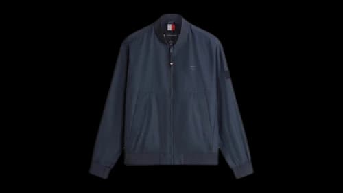 Tommy Hilfiger Branded Bomber Jacket Blue
