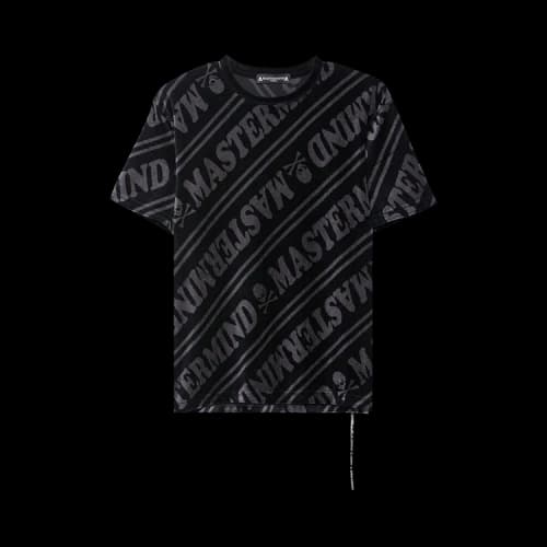 Mastermind World Velvet Logo T-Shirt 'Black/Charcoal'