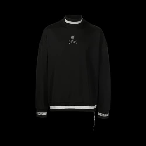 Mastermind World Logo Funnel Neck Sweatshirt 'Black/Silver'