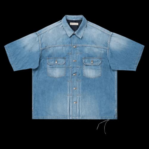 Mastermind World 2nd Short-Sleeve Denim Shirt 'Indigo'