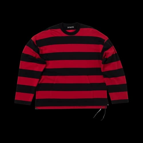 Mastermind World Horizontal Stripe Sweatshirt 'Black/Red'