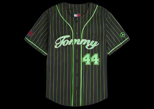 Awake x Tommy x Mercedes-AMG F1 Lewis Baseball Jersey Black