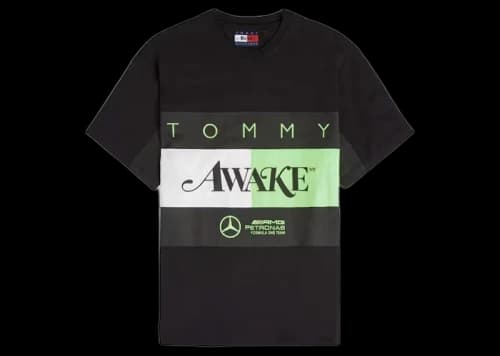 Awake x Tommy x Mercedes-AMG F1 Flag Tee Black