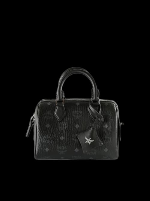 MCM Ella Vi Small Boston Bag Black