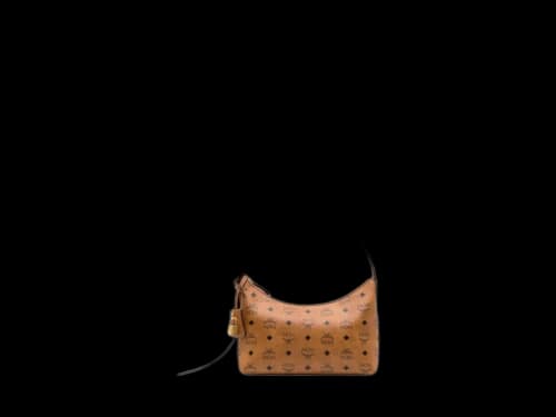 MCM Aren Vi Hobo Small Bag Cognac