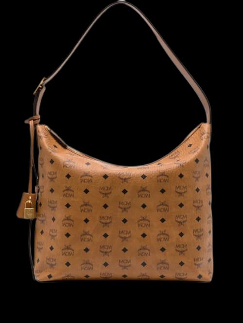 MCM Aren Vi Large Hobo Bag Cognac