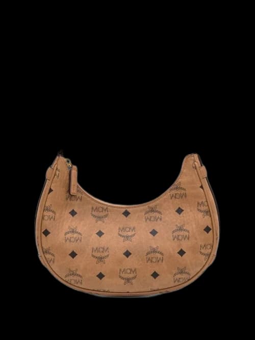 MCM Aren Vi Small Hobo Bag Cognac
