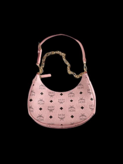 MCM Aren Vi Small Hobo Bag Soft Pink