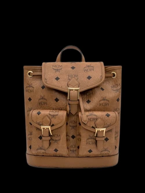 MCM Aren Vi Mini Backpack Cognac