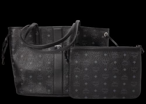MCM Reversible Liz Shopper Visetos Medium Black