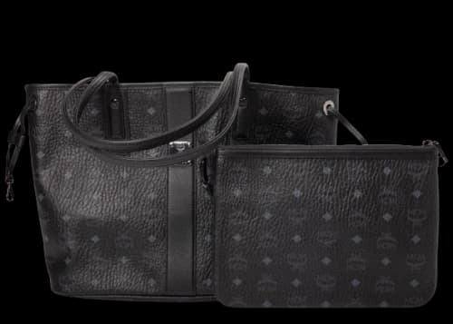 MCM Reversible Liz Shopper Visetos Medium Black