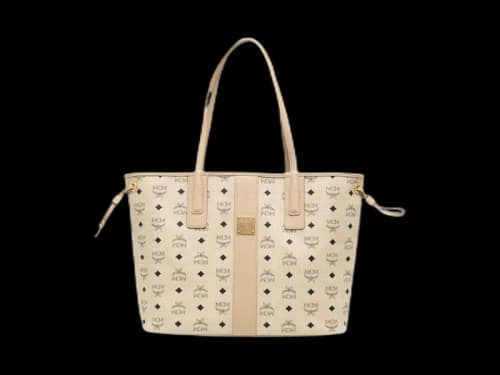 MCM Liz Vi Medium Shopper Beige/Black