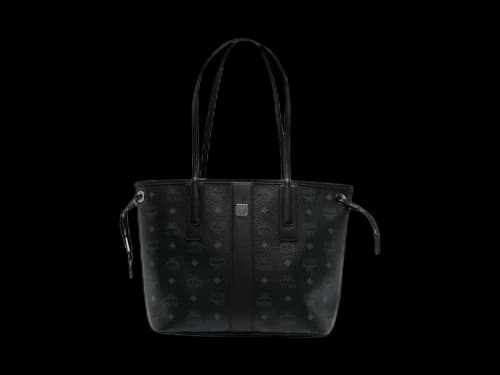 MCM Liz Reversible Visetos Small Tote Bag Black