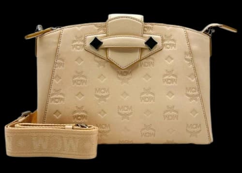 MCM Visetos Crossbody Bag Beige