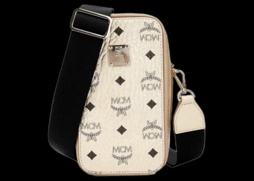 MCM Visetos Crossbody Camera Bag Berlin Gold