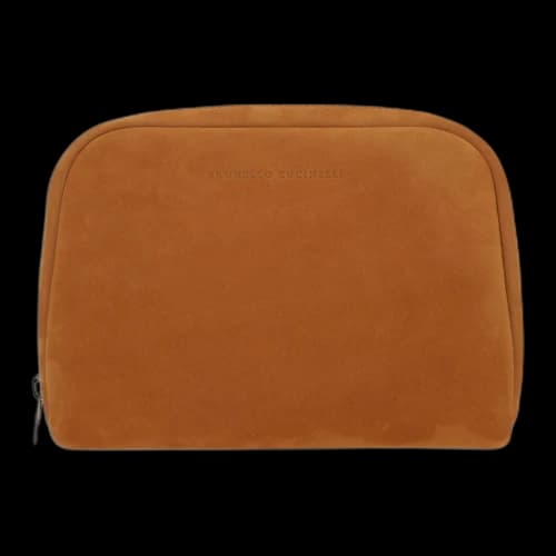 Brunello Cucinelli logo-lettering wash bag