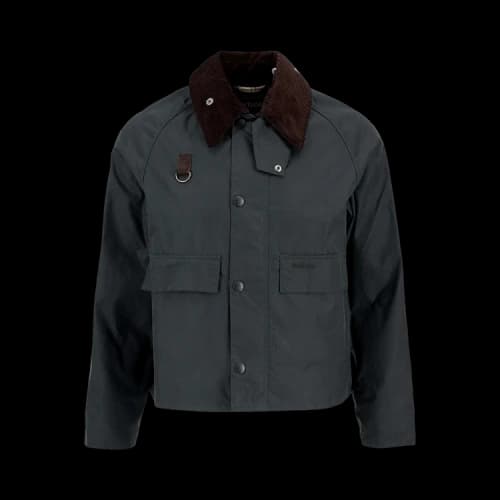 Barbour Spey Slim Waxed Jacket 'Sage'