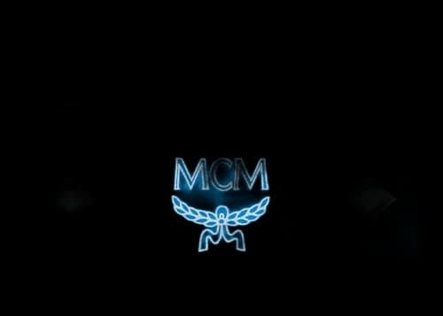MCM Logo Visetos Card Case Blue