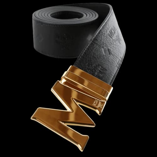 MCM Claus Leather 24K Belt 'Black'