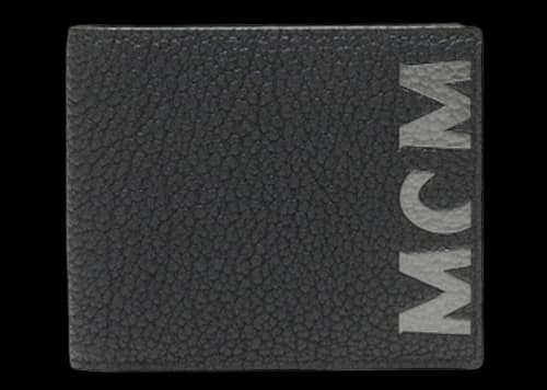 MCM Logo Printed Short Wallet Black
