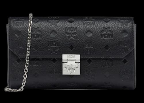 MCM Retro Stamped Chain Bag Black
