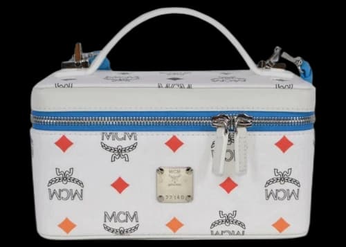 MCM Rockstar Rainbow Spectrum Visetos Vanity Case Box Bag White