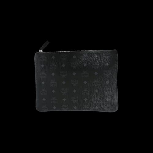 MCM Aren Visetos Flat Pouch Bag 'Black'