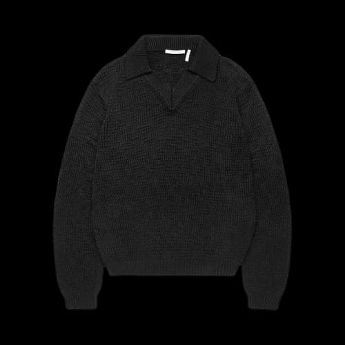 Helmut Lang Cotton Polo Sweater 'Black'