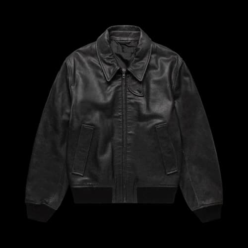 Helmut Lang Leather Bomber 'Black'