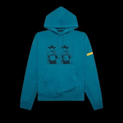 Helmut Lang Scribble Logo Hoodie 'River'