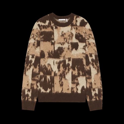Helmut Lang Jacquard Crewneck Sweater 'Camel'