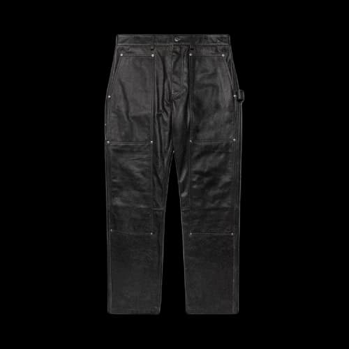 Helmut Lang Leather Carpenter Pants 'Black'