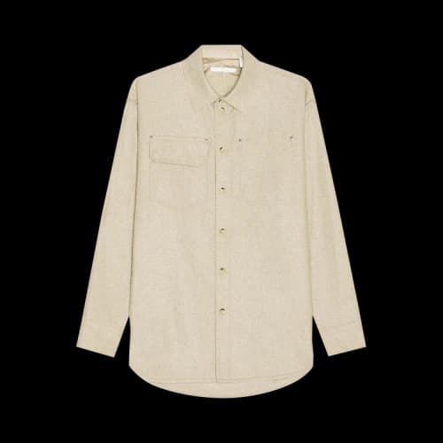 Helmut Lang Wool Shirt 'Beige'