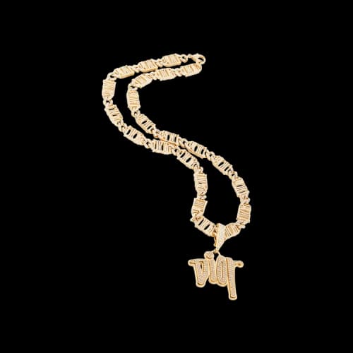 Dior x Shawn Stussy Chainlink Necklace 'Gold'