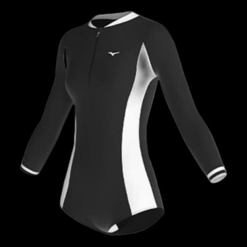 Mizuno Quick Dry Long Sleeve Swimsuit 'Black'