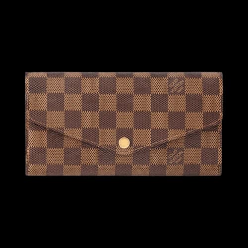 Louis Vuitton Sarah Wallet 'Brown Damier Ebene Canvas'