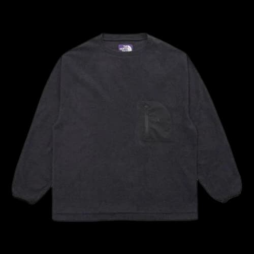 THE NORTH FACE PURPLE LABEL Men's Pack Field Fleece Crew Sweatshirt Gray
