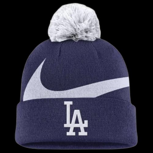 Nike Los Angeles Dodgers Team Stripe Peak Men's Nike Mlb Cuffed Pom Beanie
