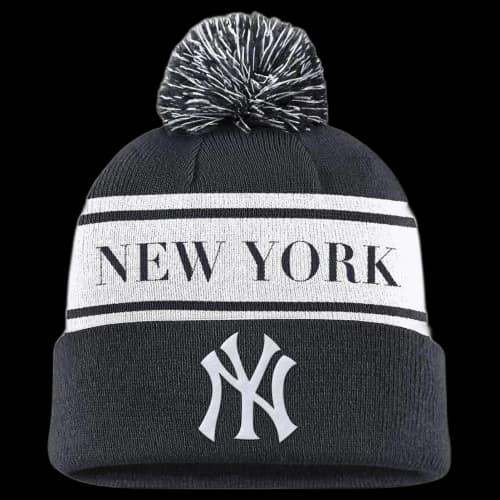 Nike New York Yankees Team Stripe Peak Men's Nike Mlb Cuffed Pom Beanie