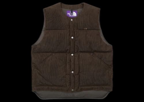 The North Face Purple Label Corduroy Down Vest Black