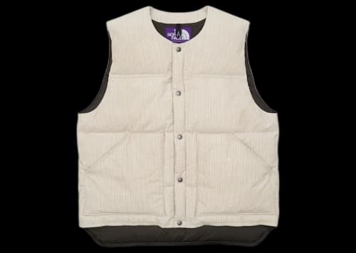 The North Face Purple Label Corduroy Down Vest Light Beige