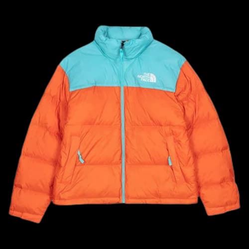 The North Face 1996 Retro Nuptse 700 Fill Packable Jacket Red Orange-Transantarctic Blue