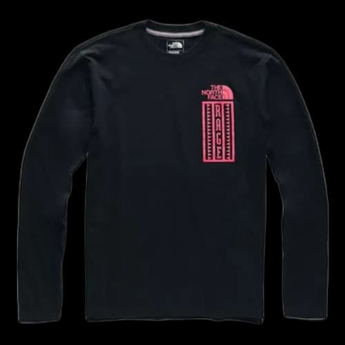 THE NORTH FACE92 Retro Alphabet Long Sleeves US Edition Black