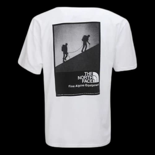 THE NORTH FACE Back Character Printing Short Sleeve White