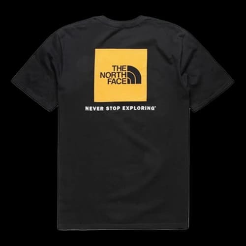 THE NORTH FACE Box Logo Printing Short Sleeve Couple Style Black