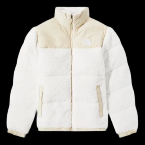 THE NORTH FACE High Pile 600 Fill Recycled Waterfowl Down Nuptse Jacket 'Gardenia White Gravel'