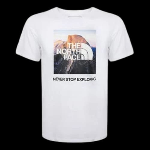 THE NORTH FACE Never stop exploring Printing Short Sleeve Couple Style White