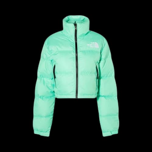 The North Face Cropped Nuptse Jacket 'Chlorophyll Green'