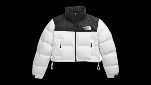 The North Face Women's Nuptse Short Jacket White Dune