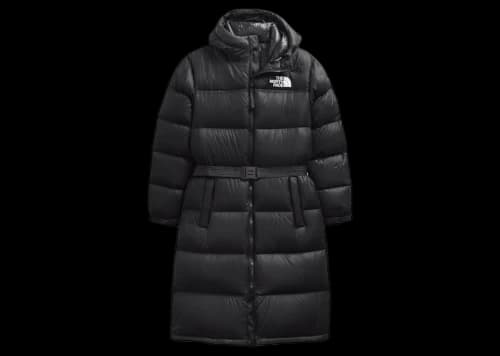 The North Face Womens Nuptse Belted Long Parka TNF Black